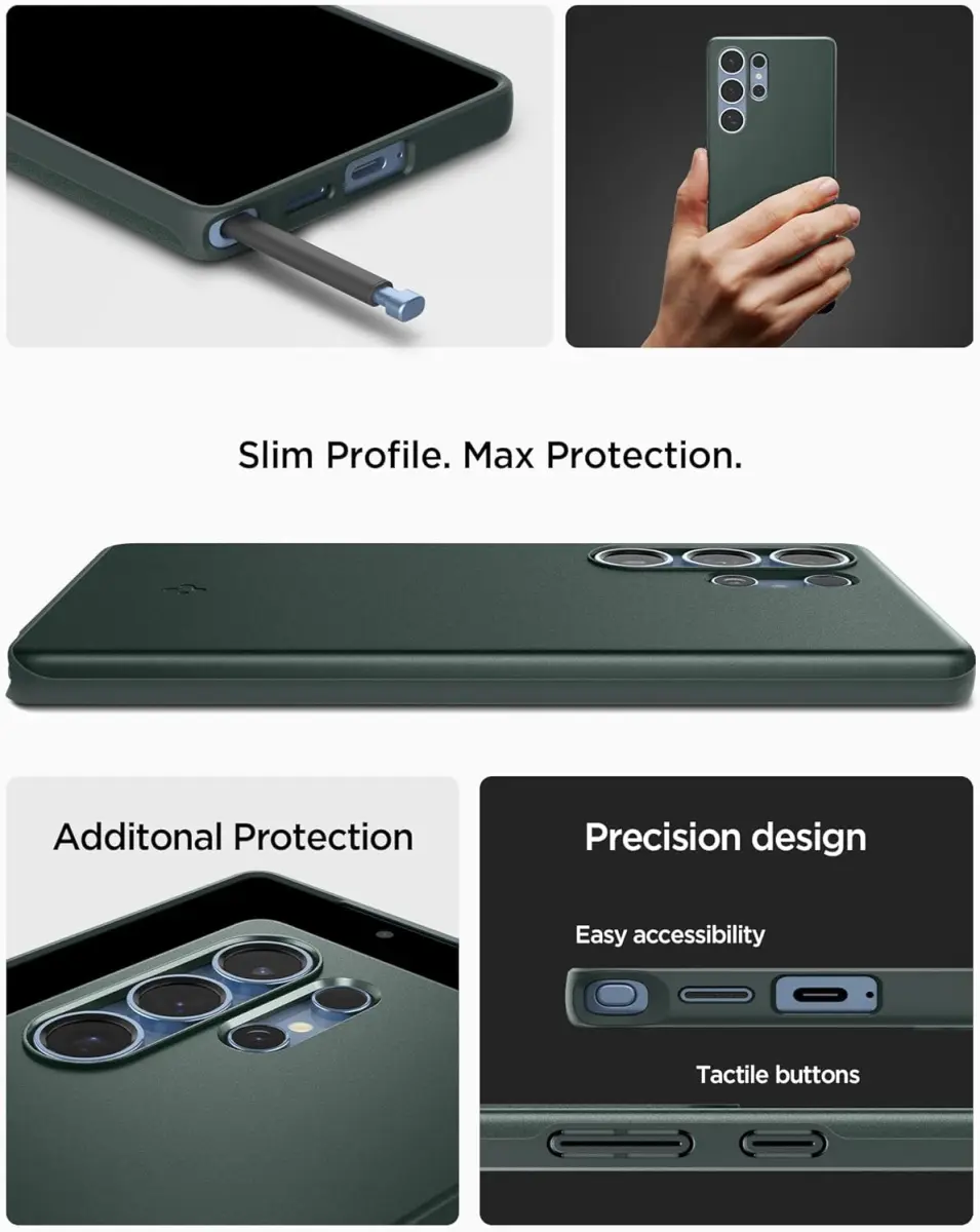 Spigen Thin Fit MagFit Samsung Galaxy S25 Ultra Hoesje Dun Groen afbeelding 6