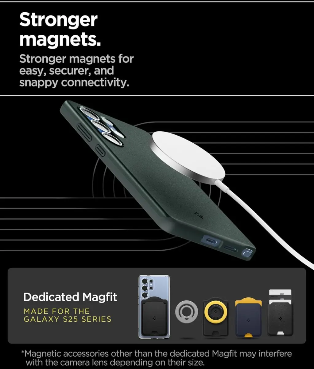 Spigen Thin Fit MagFit Samsung Galaxy S25 Ultra Hoesje Dun Groen afbeelding 7
