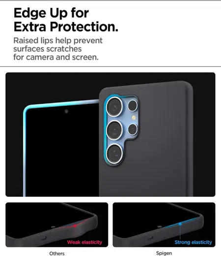 Spigen Silicone Fit MagFit Samsung Galaxy S25 Ultra Hoesje Back Cover Zwart afbeelding 3