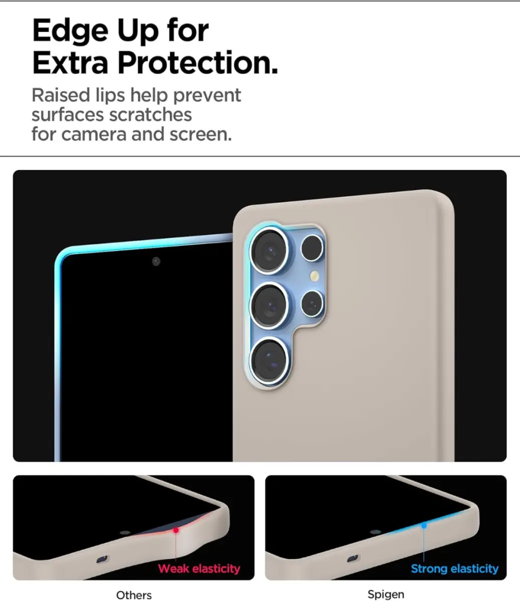 Spigen Silicone Fit MagFit Samsung Galaxy S25 Ultra Hoesje Back Cover Titanium afbeelding 3