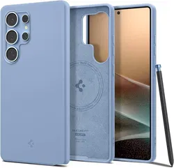 Spigen Silicone Fit MagFit Samsung Galaxy S25 Ultra Hoesje Back Cover Blauw afbeelding