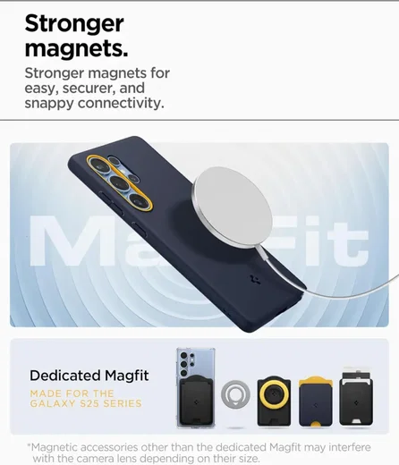 Spigen Nano Pop MagFit Samsung Galaxy S25 Ultra Hoesje MagSafe Back Cover Navy afbeelding 4