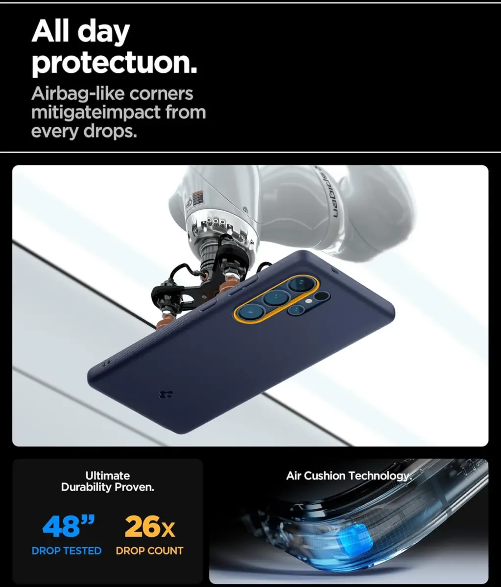 Spigen Nano Pop MagFit Samsung Galaxy S25 Ultra Hoesje MagSafe Back Cover Navy afbeelding 7