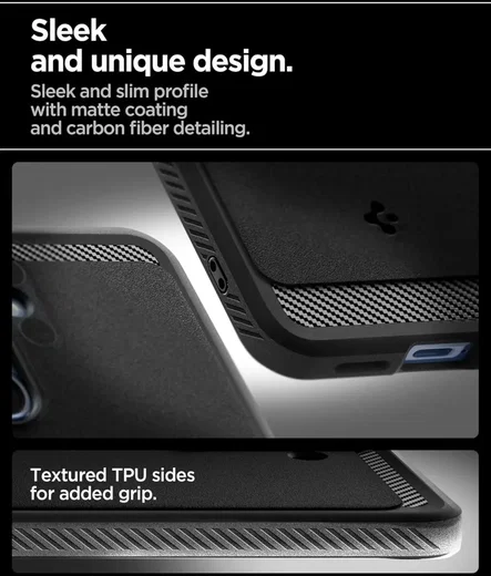 Spigen Rugged Armor MagFit Samsung Galaxy S25 Hoesje Matte Zwart afbeelding 7