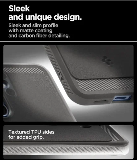Spigen Rugged Armor MagFit Samsung Galaxy S25 Hoesje Marmer Grijs afbeelding 6