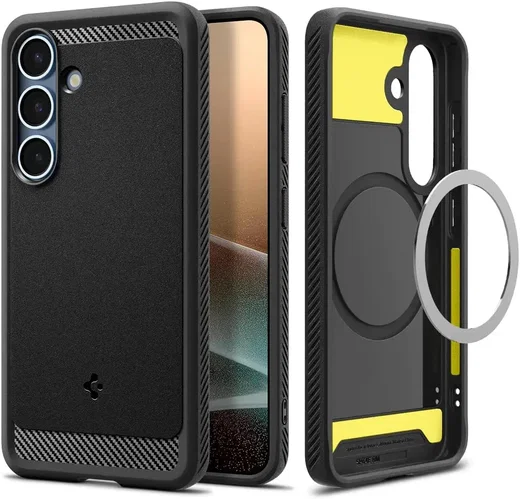 Spigen Rugged Armor MagFit Samsung Galaxy S25 Plus Hoesje Matte Zwart afbeelding 1