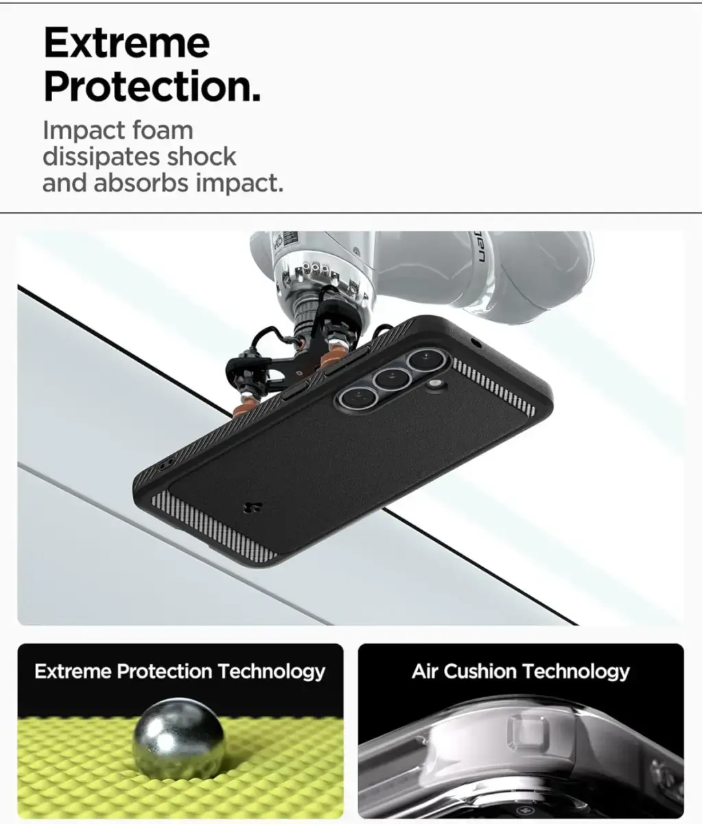 Spigen Rugged Armor MagFit Samsung Galaxy S25 Plus Hoesje Matte Zwart afbeelding 4