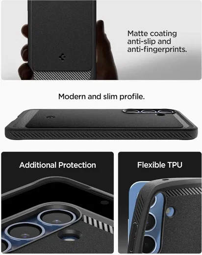 Spigen Rugged Armor MagFit Samsung Galaxy S25 Plus Hoesje Matte Zwart afbeelding 5