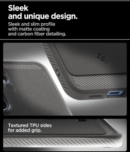 Spigen Rugged Armor MagFit Samsung Galaxy S25 Plus Hoesje Marmer Grijs afbeelding 6