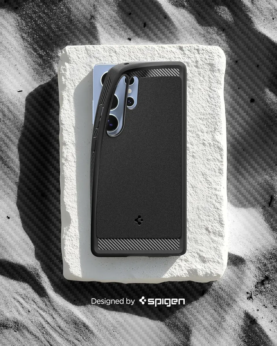 Spigen Rugged Armor MagFit Samsung Galaxy S25 Ultra Hoesje Matte Zwart afbeelding 2