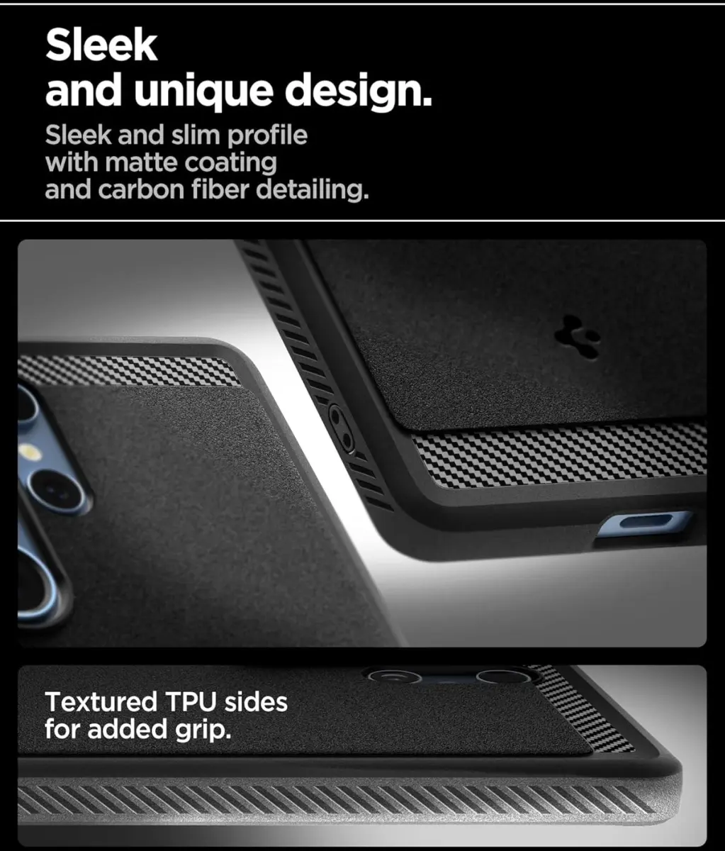 Spigen Rugged Armor MagFit Samsung Galaxy S25 Ultra Hoesje Matte Zwart afbeelding 5