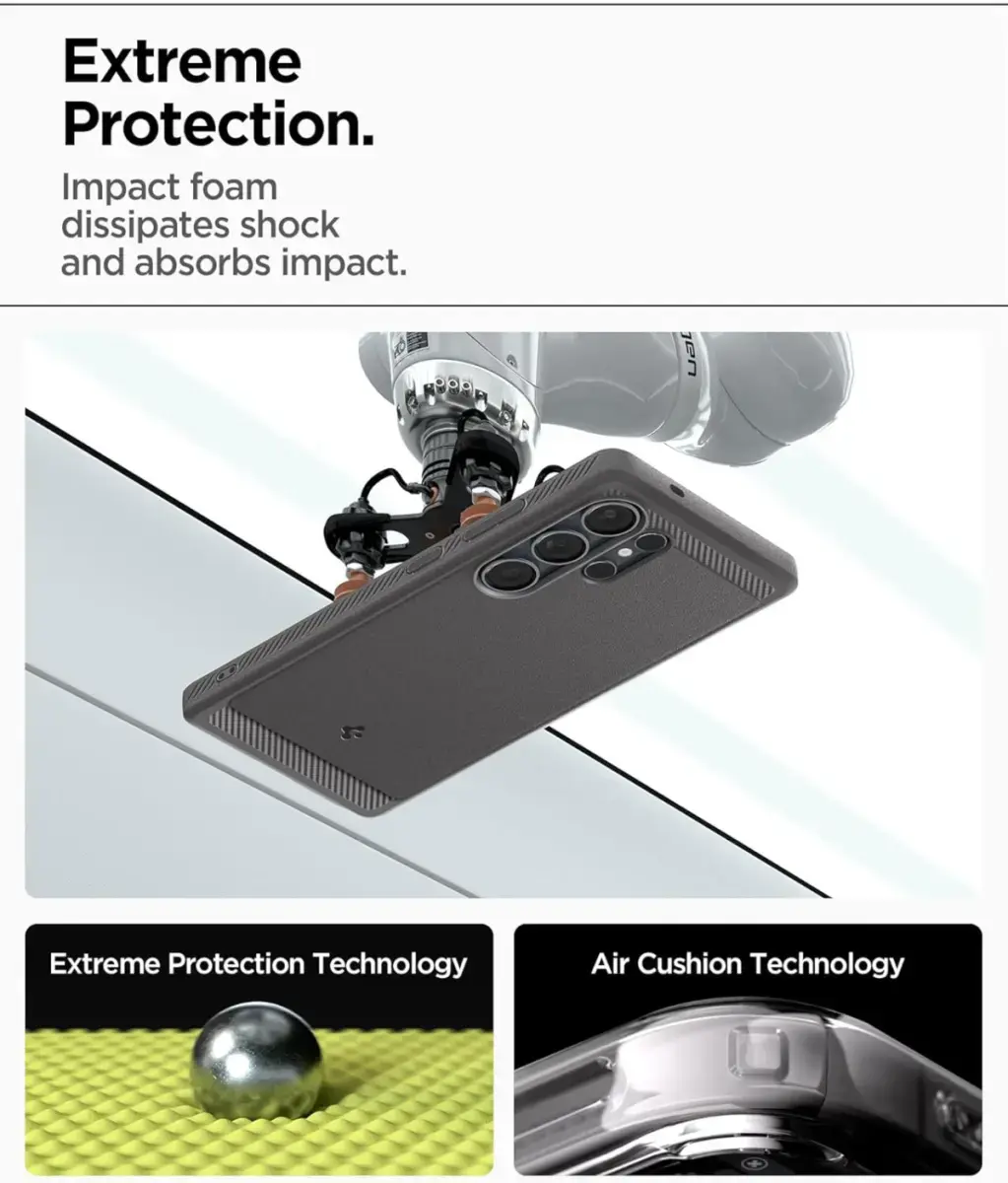 Spigen Rugged Armor MagFit Samsung Galaxy S25 Ultra Hoesje Grijs afbeelding 3