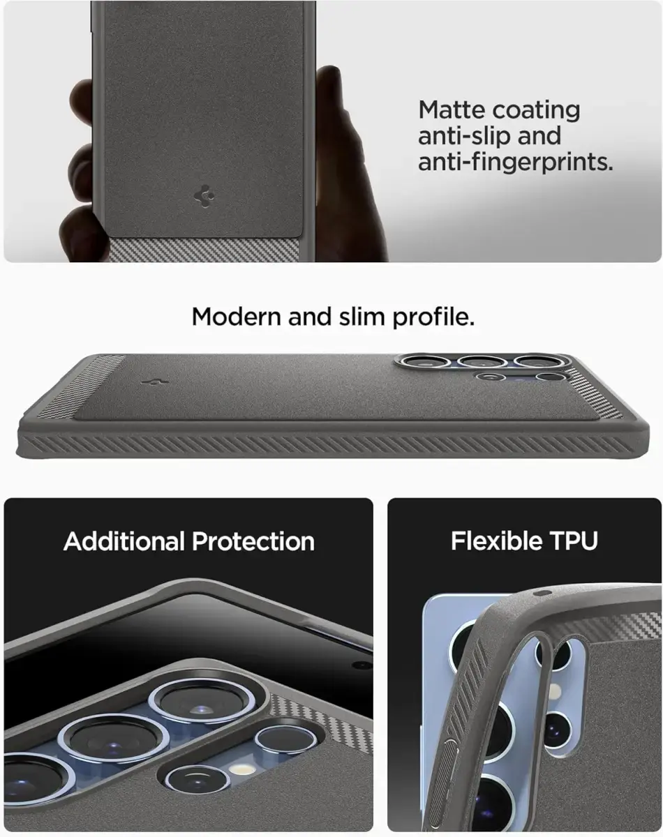 Spigen Rugged Armor MagFit Samsung Galaxy S25 Ultra Hoesje Grijs afbeelding 7