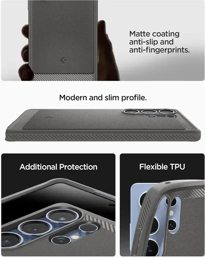Spigen Rugged Armor MagFit Samsung Galaxy S25 Ultra Hoesje Grijs afbeelding 7