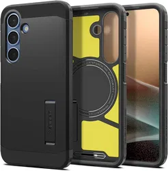 Spigen Tough Armor MagFit Samsung Galaxy S25 Hoesje Back Cover Zwart afbeelding