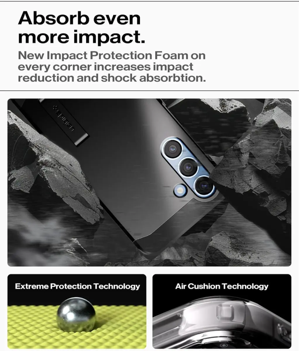 Spigen Tough Armor MagFit Samsung Galaxy S25 Hoesje Back Cover Zwart afbeelding 4