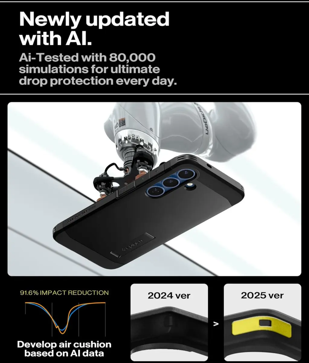 Spigen Tough Armor MagFit Samsung Galaxy S25 Plus Hoesje Zwart afbeelding 8