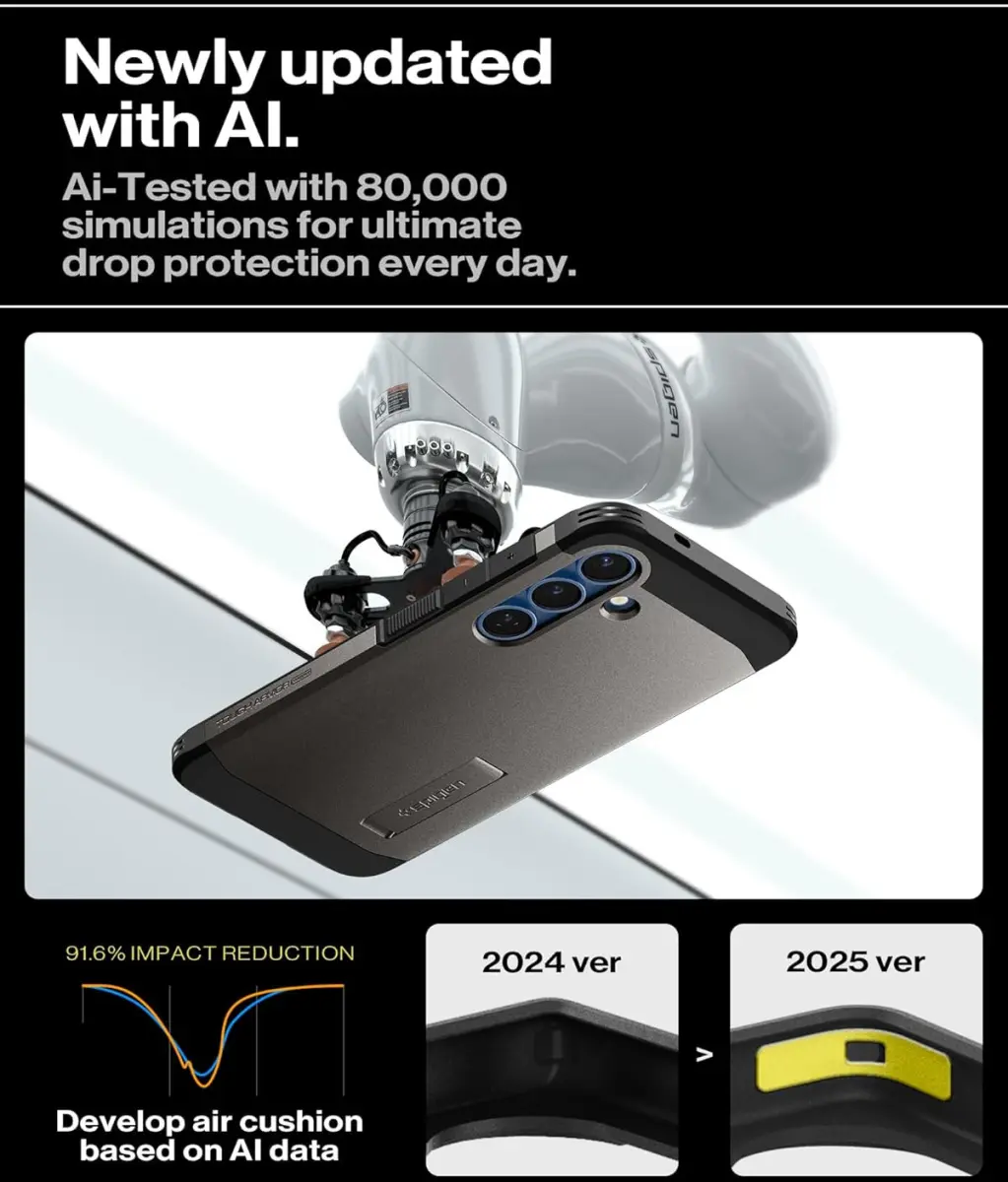 Spigen Tough Armor MagFit Samsung Galaxy S25 Plus Hoesje Gunmetal afbeelding 7