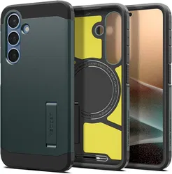 Spigen Tough Armor MagFit Samsung Galaxy S25 Plus Hoesje Groen afbeelding