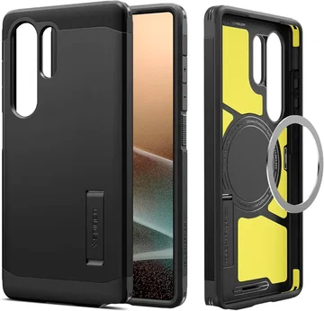 Spigen Tough Armor MagFit Samsung Galaxy S25 Ultra Hoesje Zwart