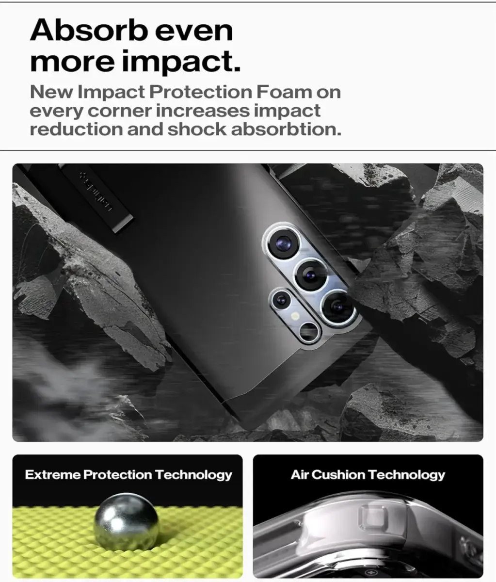 Spigen Tough Armor MagFit Samsung Galaxy S25 Ultra Hoesje Zwart afbeelding 3