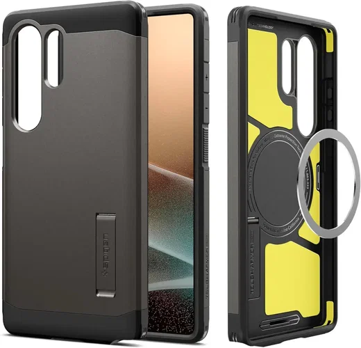 Spigen Tough Armor MagFit Samsung Galaxy S25 Ultra Hoesje Gunmetal afbeelding 1