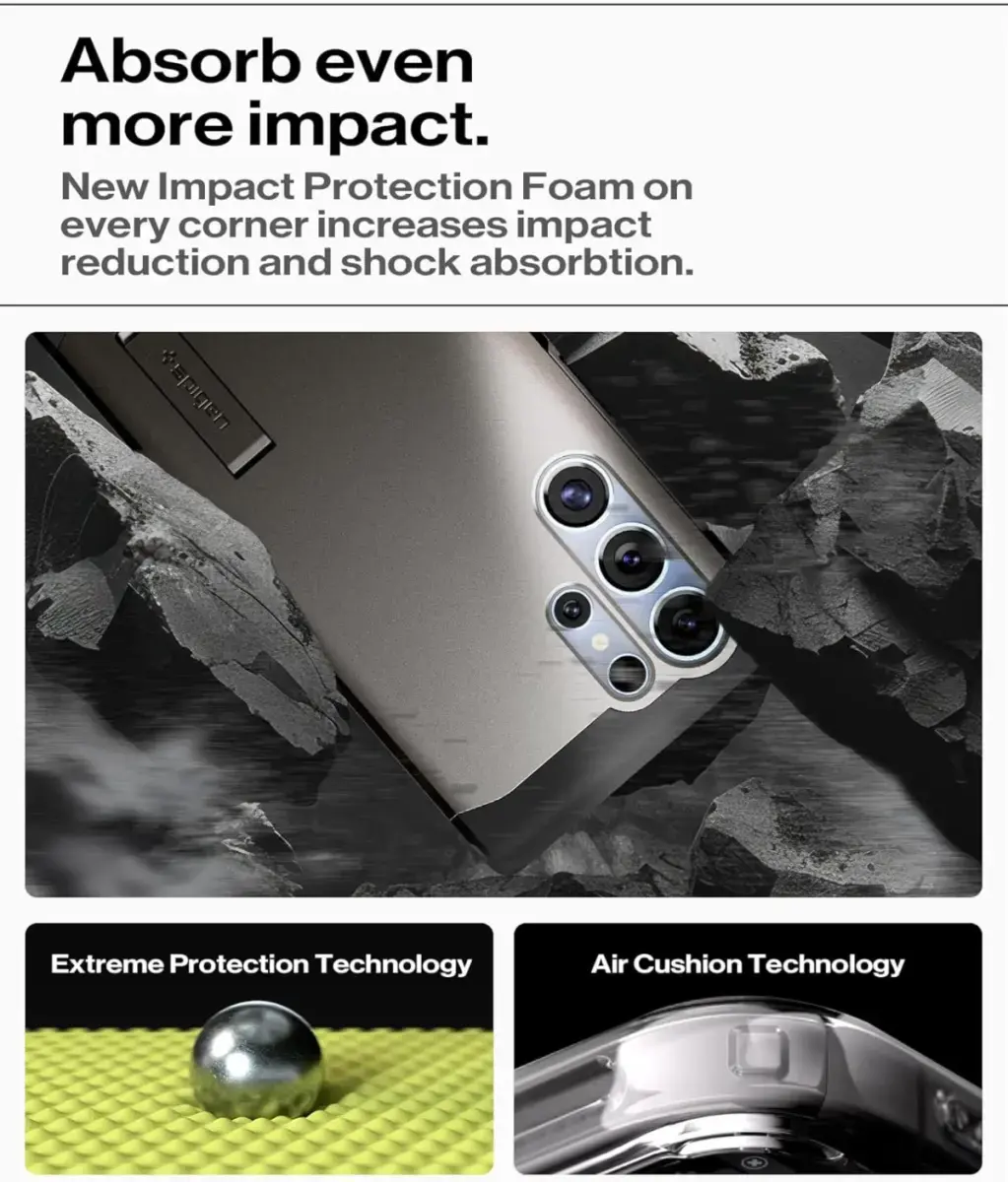 Spigen Tough Armor MagFit Samsung Galaxy S25 Ultra Hoesje Gunmetal afbeelding 3
