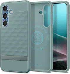 Spigen Parallax MagFit Samsung Galaxy S25 Hoesje Back Cover Groen afbeelding