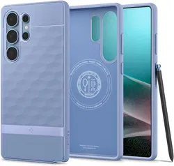 Spigen Parallax MagFit Samsung Galaxy S25 Ultra Hoesje Back Cover Paars afbeelding