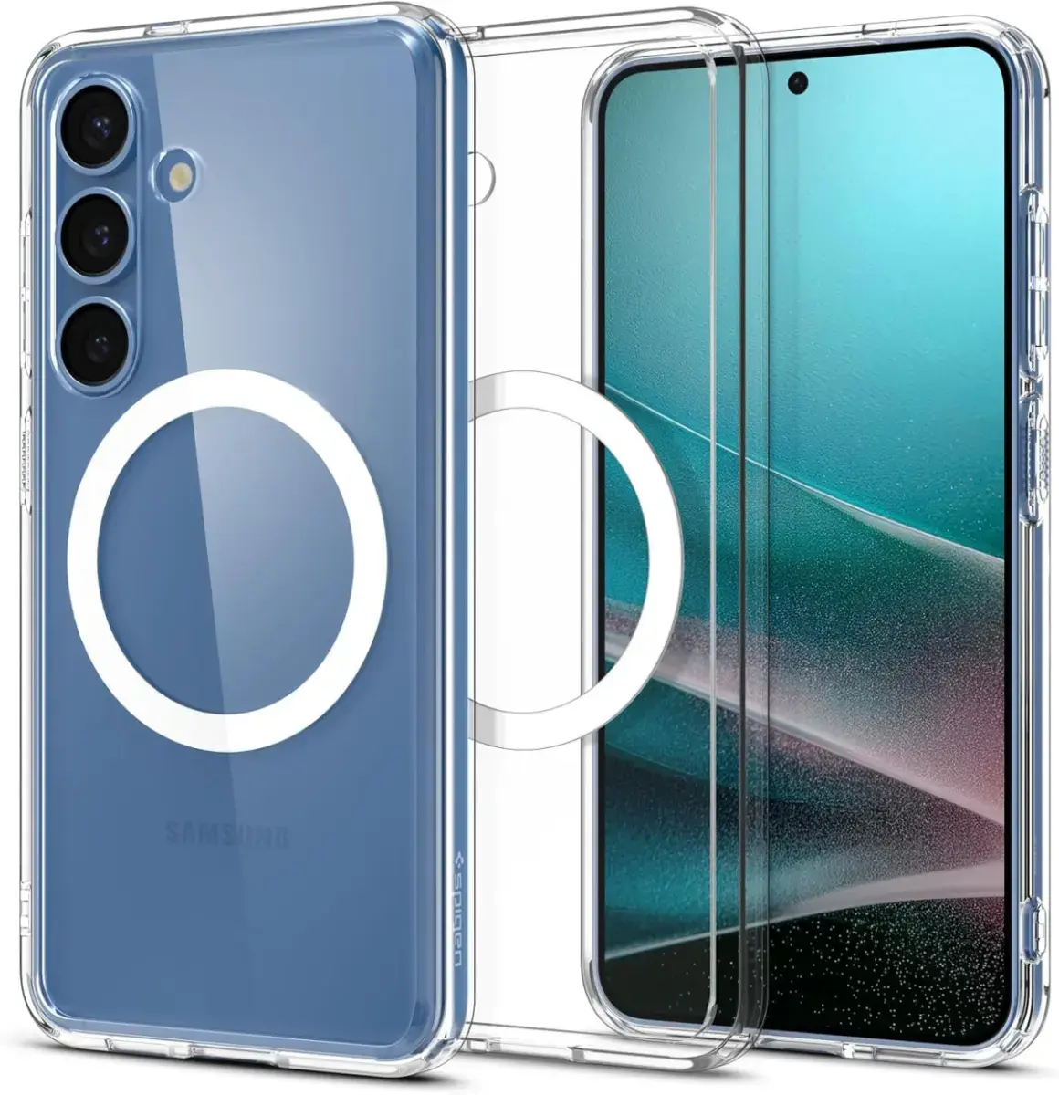 Spigen Ultra Hybrid MagFit Samsung Galaxy S25 Hoesje Back Cover Wit afbeelding 1