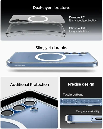 Spigen Ultra Hybrid MagFit Samsung Galaxy S25 Hoesje Back Cover Wit afbeelding 6