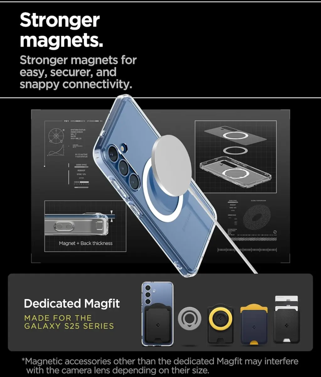 Spigen Ultra Hybrid MagFit Samsung Galaxy S25 Plus Hoesje Wit afbeelding 5