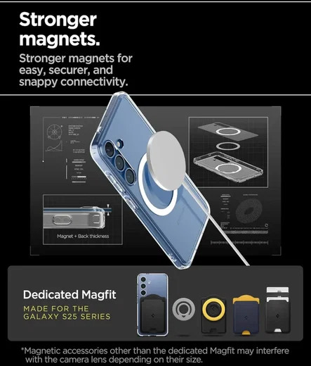 Spigen Ultra Hybrid MagFit Samsung Galaxy S25 Plus Hoesje Wit afbeelding 5