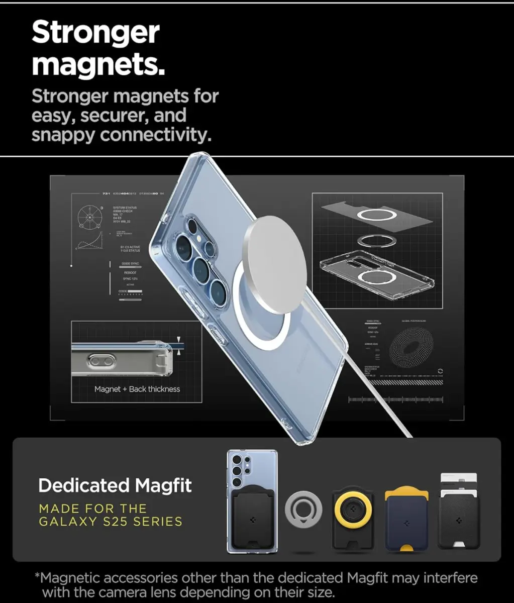 Spigen Ultra Hybrid MagFit Samsung Galaxy S25 Ultra Hoesje Wit afbeelding 6