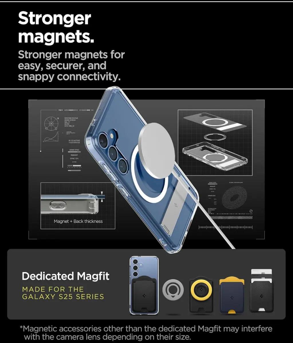 Spigen Ultra Hybrid S MagFit Samsung Galaxy S25 Hoesje Back Cover Wit afbeelding 6