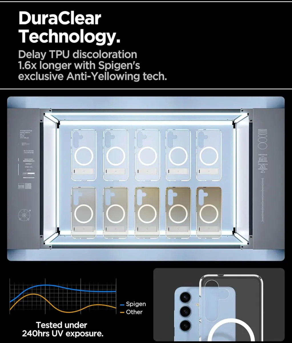 Spigen Ultra Hybrid S MagFit Samsung Galaxy S25 Hoesje Back Cover Wit afbeelding 7