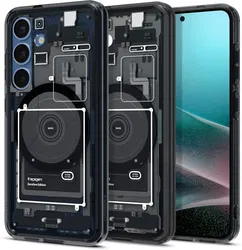Spigen Ultra Hybrid MagFit Samsung Galaxy S25 Hoesje Back Cover Zero One Zwart afbeelding