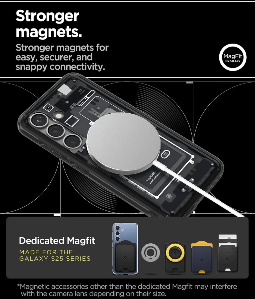 Spigen Ultra Hybrid MagFit Samsung Galaxy S25 Plus Hoesje Zero One Zwart afbeelding 6
