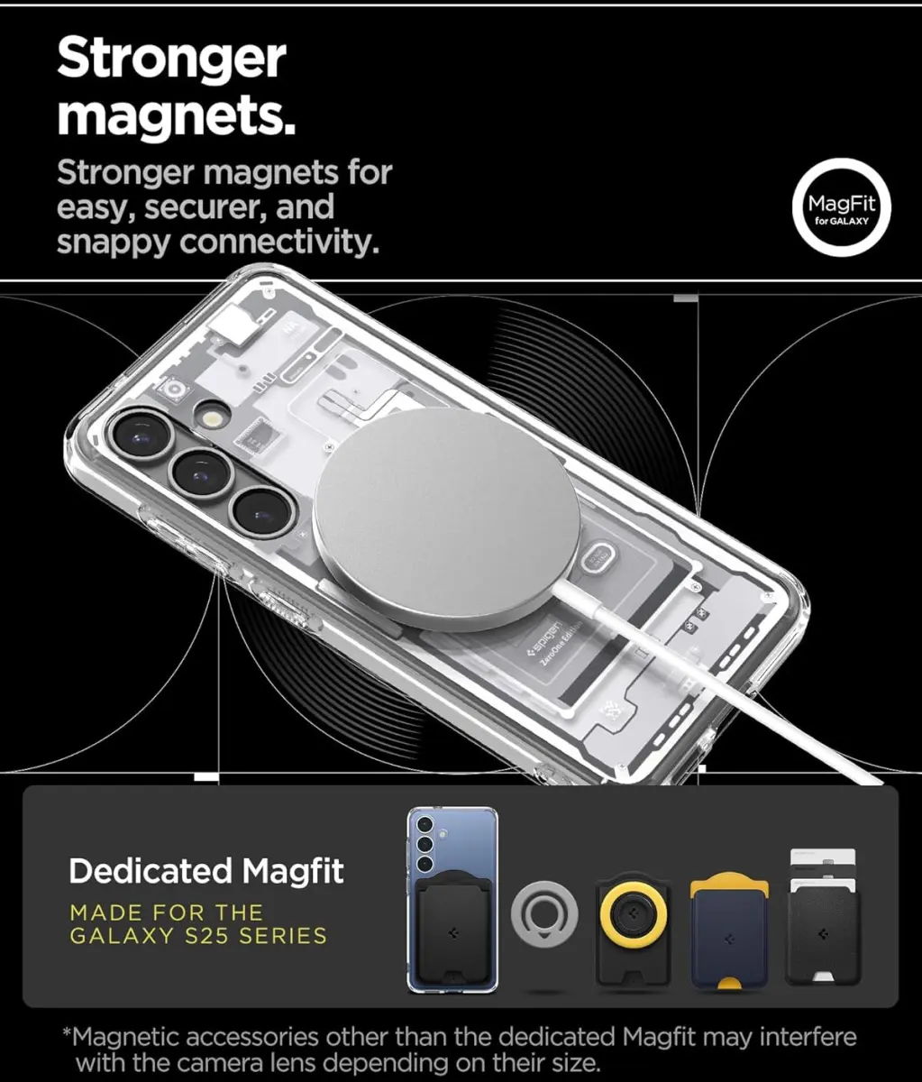 Spigen Ultra Hybrid MagFit Samsung Galaxy S25 Plus Hoesje Zero One Wit afbeelding 6