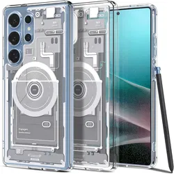 Spigen Ultra Hybrid MagFit Samsung Galaxy S25 Ultra Hoesje Zero One Wit afbeelding