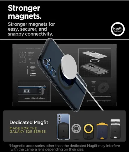 Spigen Ultra Hybrid MagFit Samsung Galaxy S25 Hoesje Back Cover Frosted Zwart afbeelding 5