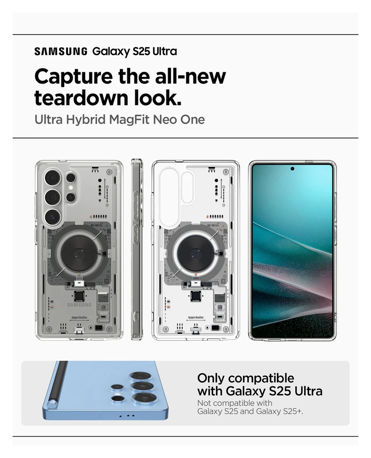 Spigen Ultra Hybrid MagFit Samsung Galaxy S25 Ultra Hoesje Neo One afbeelding 7