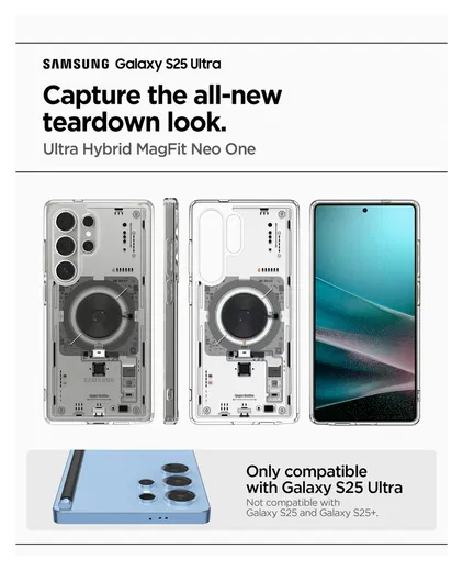 Spigen Ultra Hybrid MagFit Samsung Galaxy S25 Ultra Hoesje Neo One afbeelding 7