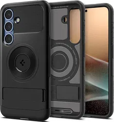 Spigen Slim Armor MagFit Samsung Galaxy S25 Hoesje Back Cover Zwart afbeelding