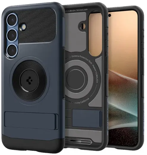 Spigen Slim Armor MagFit Samsung Galaxy S25 Plus Hoesje Back Cover Metal Slate afbeelding 1