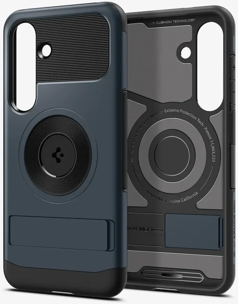 Spigen Slim Armor MagFit Samsung Galaxy S25 Plus Hoesje Back Cover Metal Slate afbeelding 11