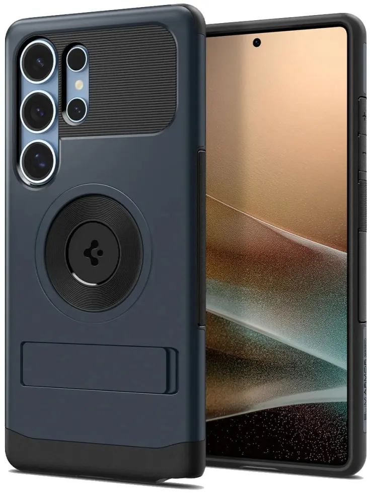 Spigen Slim Armor MagFit Samsung Galaxy S25 Ultra Hoesje Back Cover Metal Slate afbeelding 5