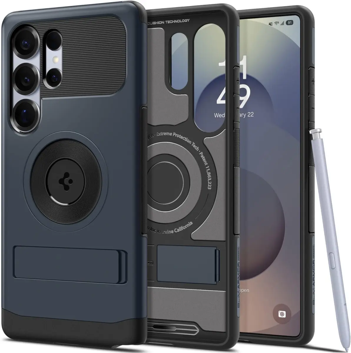 Spigen Slim Armor MagFit Samsung Galaxy S25 Ultra Hoesje Back Cover Metal Slate afbeelding 1
