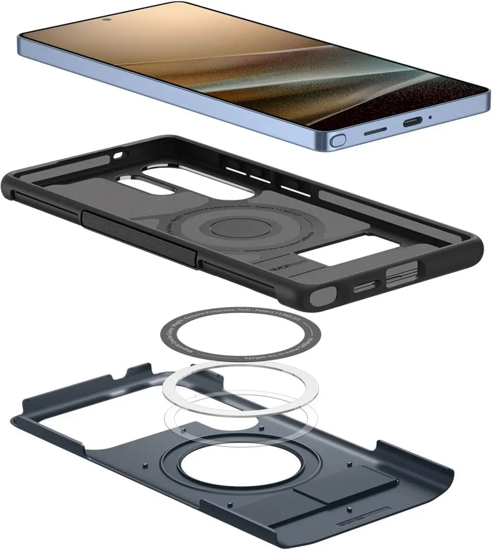 Spigen Slim Armor MagFit Samsung Galaxy S25 Ultra Hoesje Back Cover Metal Slate afbeelding 6