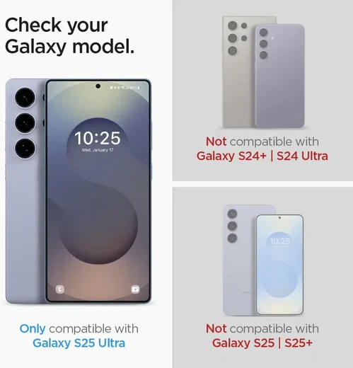 Spigen EZ Fit GLAS.tR Samsung Galaxy S25 Ultra Screen Protector 2-Pack afbeelding 2